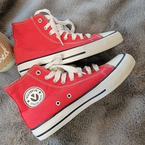 Vintage Victoria Skate Sneakers Size 36 Red/Navy Women's 6- 6.5